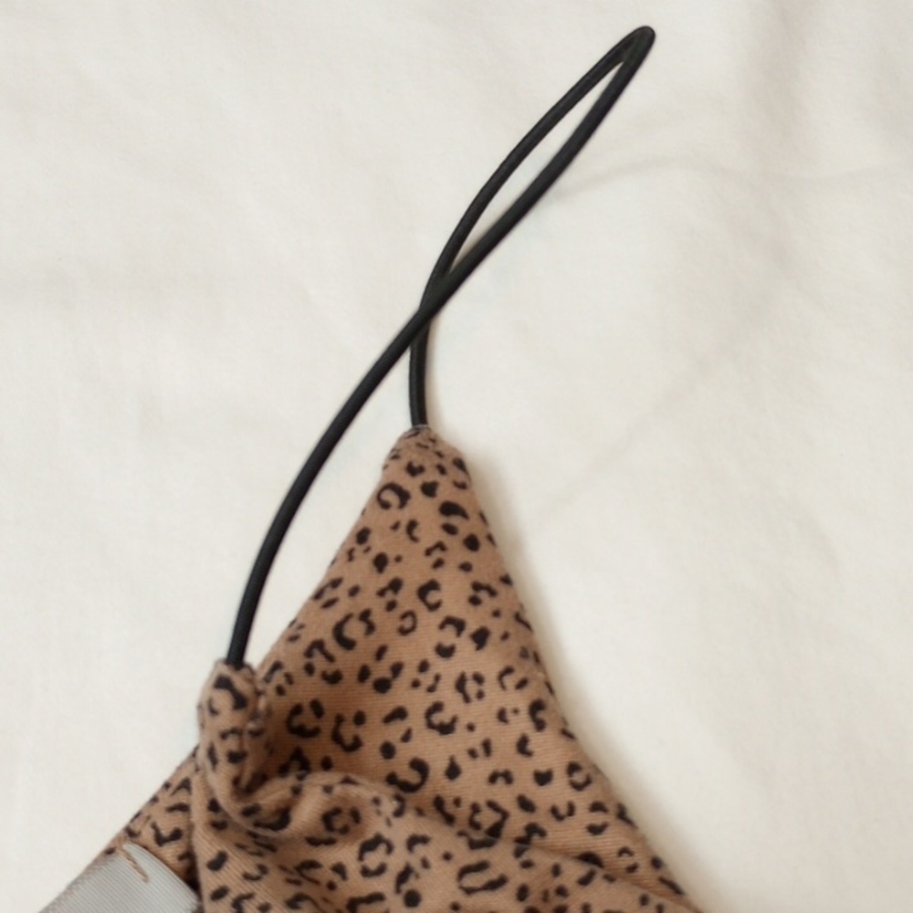 Gaze Womens Bodysuit Sz M Brown Leopard Fall Layering Base Autumn Halloween Soft - Picture 4 of 7